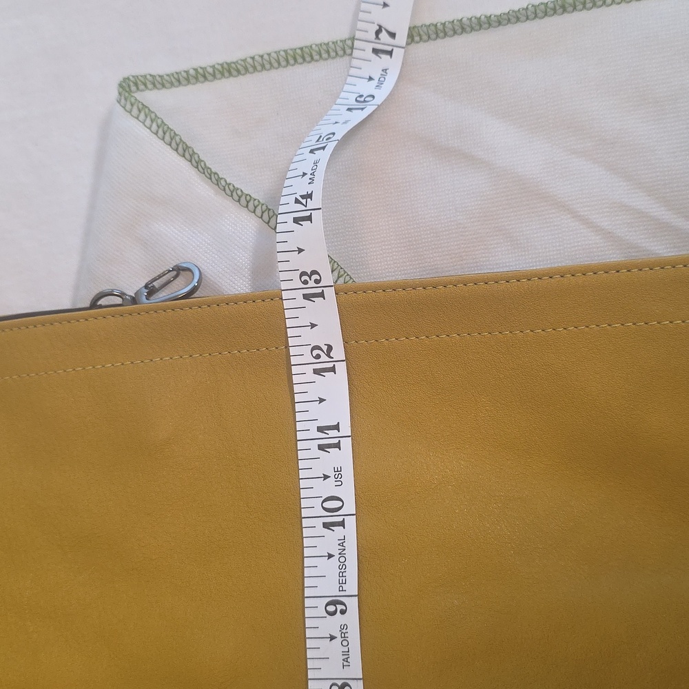 Longchamp Leather Shoulder Bucket Bag, Mustard Brown - Picture 10 of 11